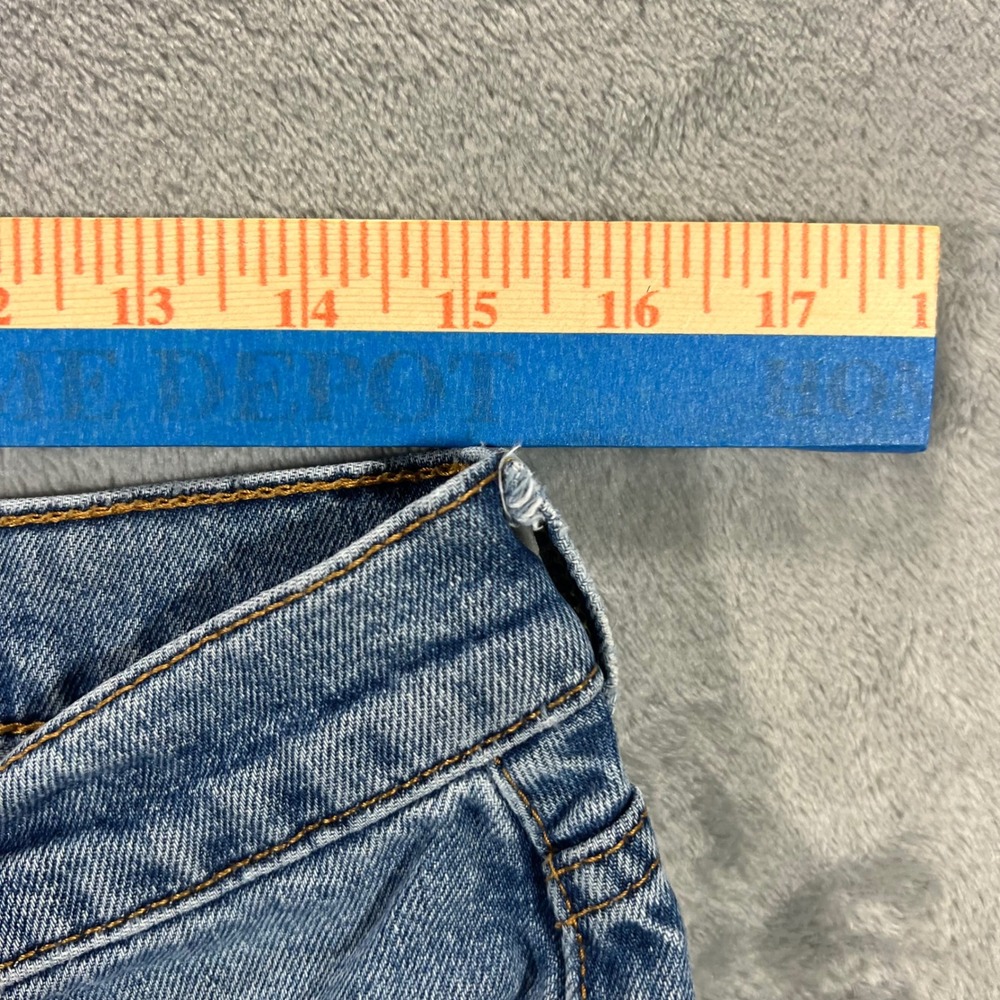 LEVI'S 514 Straight Jeans Mens 32x30 Blue Distressed Medium Wash Denim Rips - Picture 9 of 16